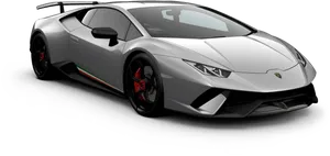Silver Lamborghini Huracan Evo Side View
