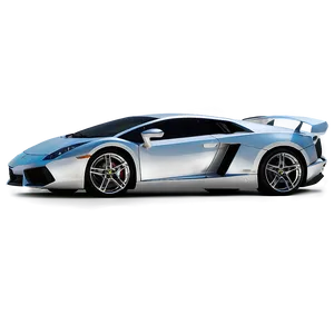 Silver Lamborghini PNG 05062024 PNG