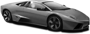 Silver Lamborghini Side View
