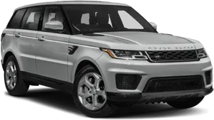 Silver Land Rover Range Rover Sport Side View PNG image