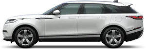 Silver Land Rover Velar Side View PNG image