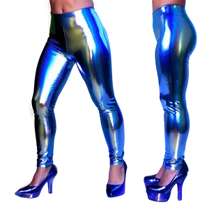 Silver Latex Leggings Png 06292024 PNG image