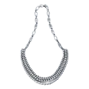 Silver Layered Necklace PNG Msm8 PNG
