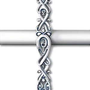 Silver Line Scrollwork Png Lyn PNG image