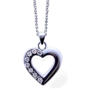 Silver Love Necklace PNG Oiq