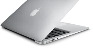 Silver Mac Book Air Partial View PNG