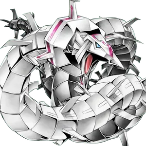 Silver_ Mechanical_ Dragon PNG image