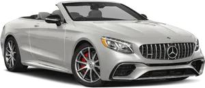 Silver Mercedes A M G Convertible PNG image