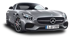 Silver Mercedes A M G G T Roadster PNG image