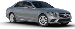 Silver Mercedes Benz C Class Sedan PNG image