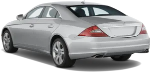 Silver Mercedes Benz C L S Rear View PNG image