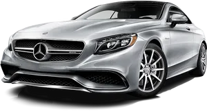 Silver Mercedes Benz Coupe PNG image