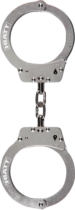 Silver Metal Handcuffs Isolated PNG