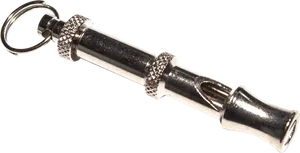 Silver Metal Whistle Keychain