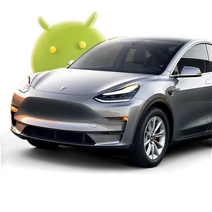 Silver Metallic Tesla Model Y PNG Wxn76 PNG