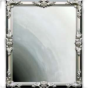 Silver Mirror Frame Png 06212024 PNG image