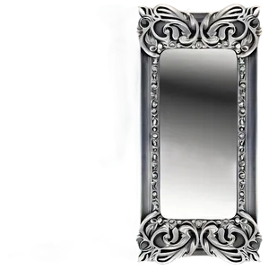 Silver Mirror Frame PNG Idr