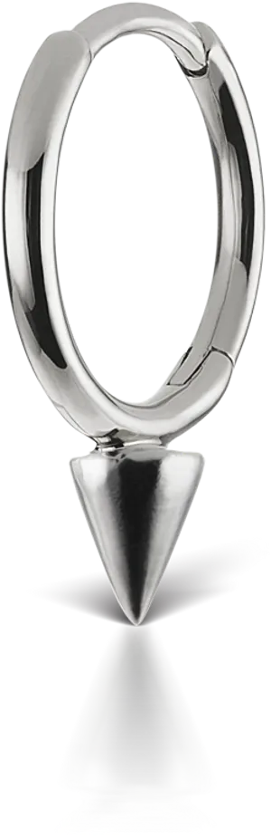 Silver Nose Ringwith Spike Charm PNG image