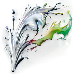 Silver Paint Splash PNG 05242024