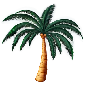 Silver Palm Tree Emoji PNG Xdx