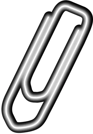 Silver Paper Clip Graphic PNG image