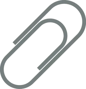 Silver Paperclip Icon PNG image