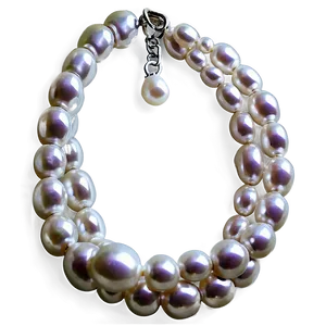 Silver Pearl Necklace PNG Qgf15
