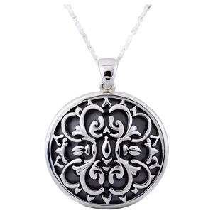 Silver Pendant Necklace Png 34 PNG image