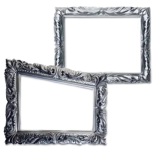 Silver Photo Frame PNG Vcq37