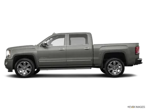 Silver Pickup Truck Side View PNG image