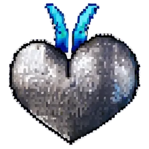 Silver Pixel Heart Png 28 PNG image