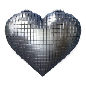 Silver Pixel Heart Png Jlt PNG image