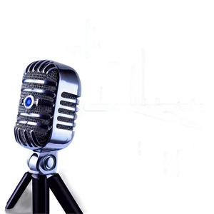 Silver Podcast Mic PNG 30 PNG