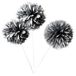 Silver Pom Poms Png 06132024 PNG image