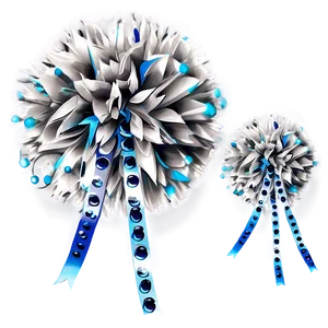 Silver Pom Poms Png 06132024 PNG image