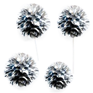 Silver Pom Poms Png 34 PNG image