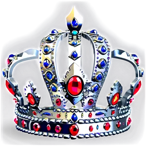 Silver Queen Crown PNG Ein