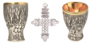 Silver Religious Artifacts PNG image
