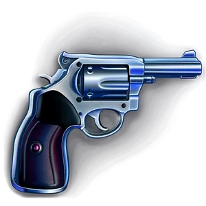Silver Revolver Icon PNG Avh
