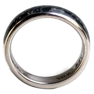 Silver Ring With Black Stone PNG 59