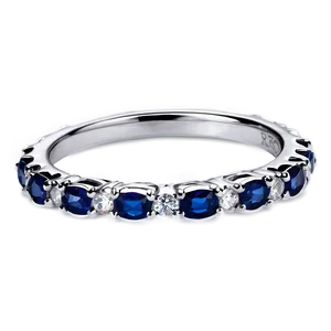 Silver Ring With Sapphire PNG 13