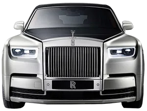Silver Rolls Royce Front View
