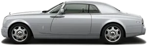 Silver Rolls Royce Side View PNG image