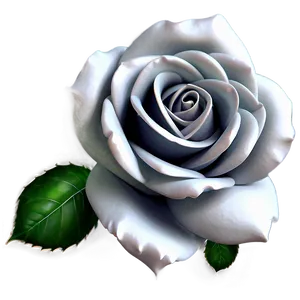 Silver Rose Petals PNG 05252024