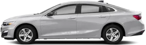 Silver Sedan Side View PNG image