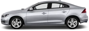 Silver Sedan Side View PNG image