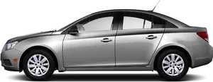 Silver Sedan Side View PNG image