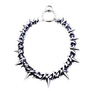 Silver Spiked Choker Accessory Png 06282024 PNG image