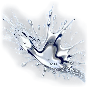 Silver Splash Effect PNG Ljj