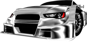 Silver Sports Car Concept Design PNG image